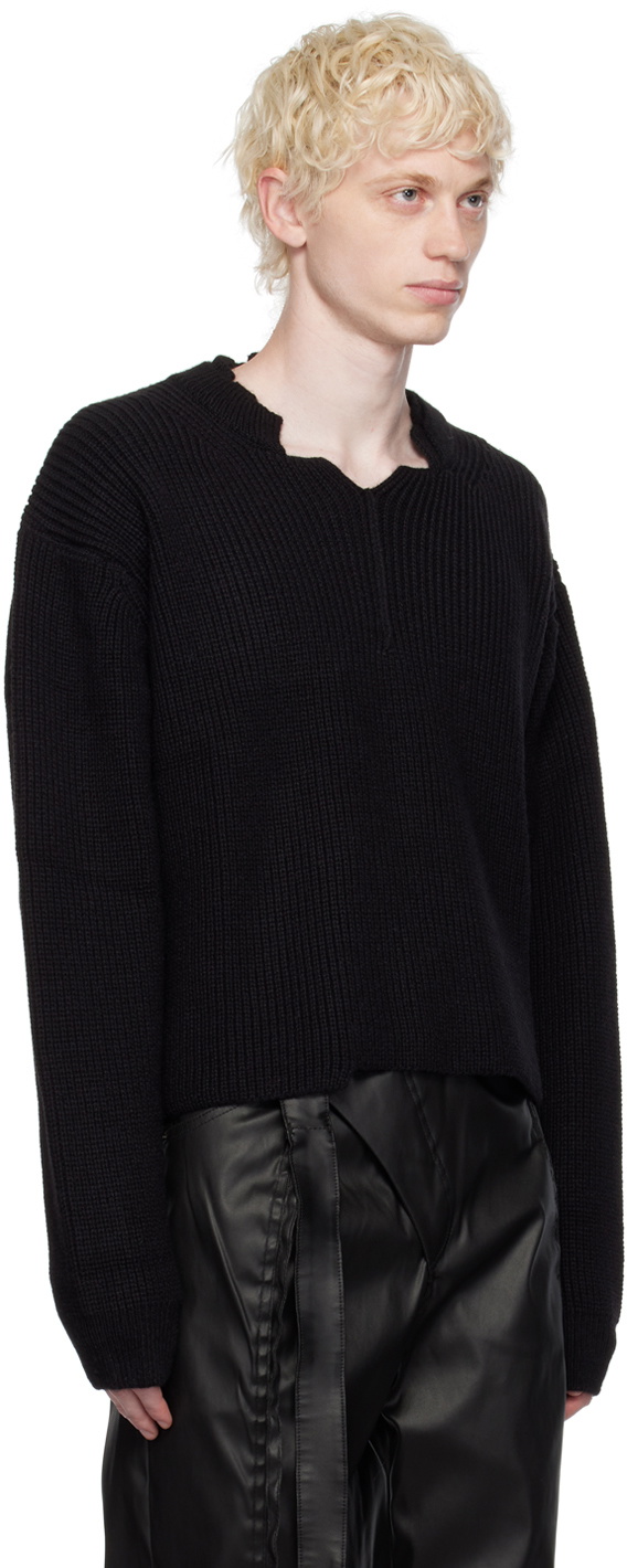 Ottolinger Black Open Collar Sweater