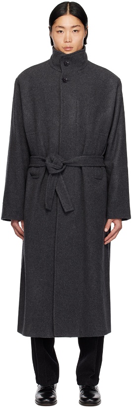 Photo: LEMAIRE Gray Belted Coat