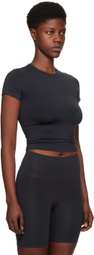 SKIMS Black Soft Smoothing Seamless T-Shirt