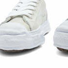 Maison MIHARA YASUHIRO Hank Shrink Leather Sneaker in White
