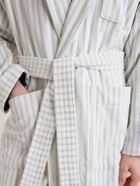 TEKLA - Belted Striped Organic Cotton-Terry Robe - Neutrals