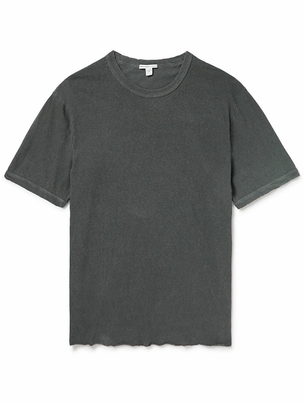 Photo: James Perse - Garment-Dyed Slub Cotton-Jersey T-Shirt - Gray