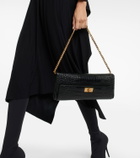 Balenciaga - Money croc-effect leather clutch