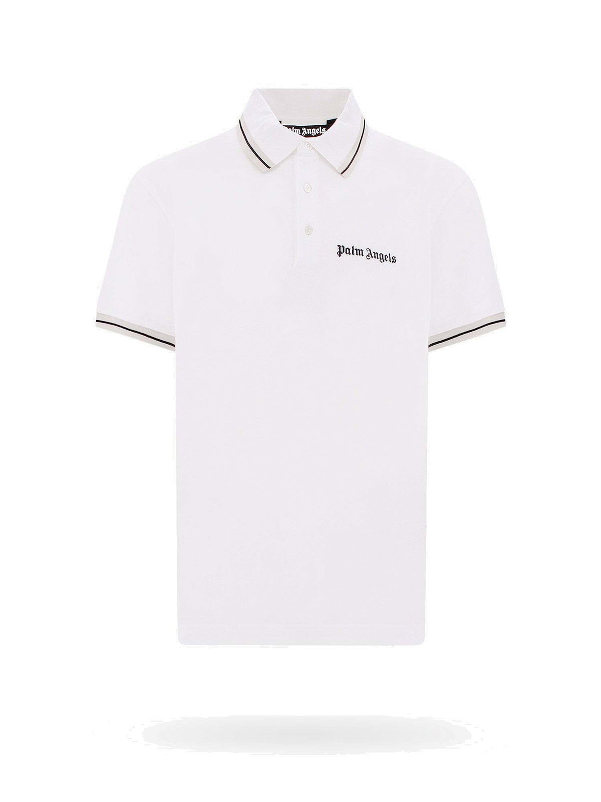 PALM ANGELS - Embroidered Logo Cotton Polo Shirt Palm Angels