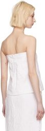 CO White Embroidered Tank Top