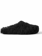 Marni - Fussbett Sabot Shearling Mules - Black