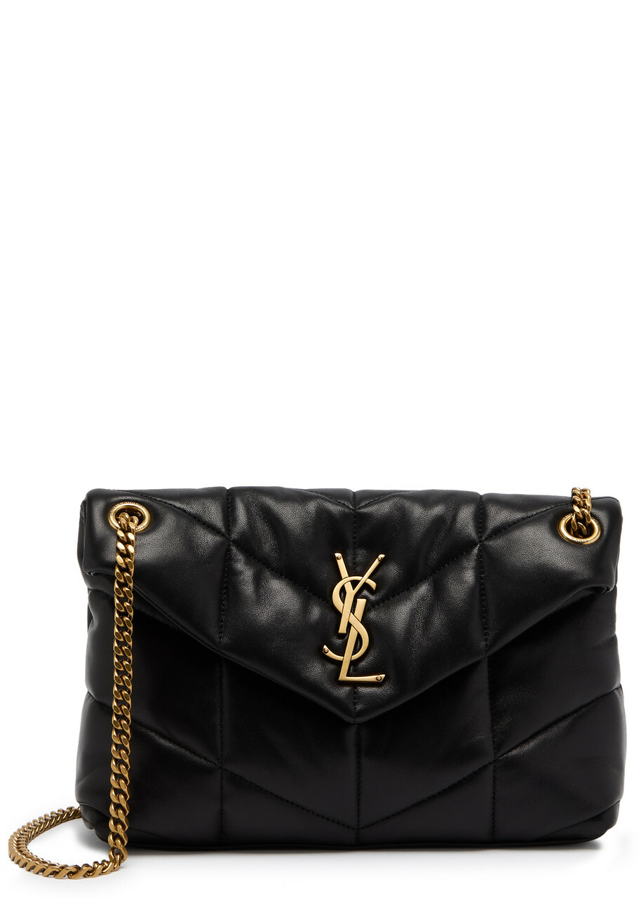 Saint Laurent Lou Puffer Small Leather Shoulder bag - Black - One Size