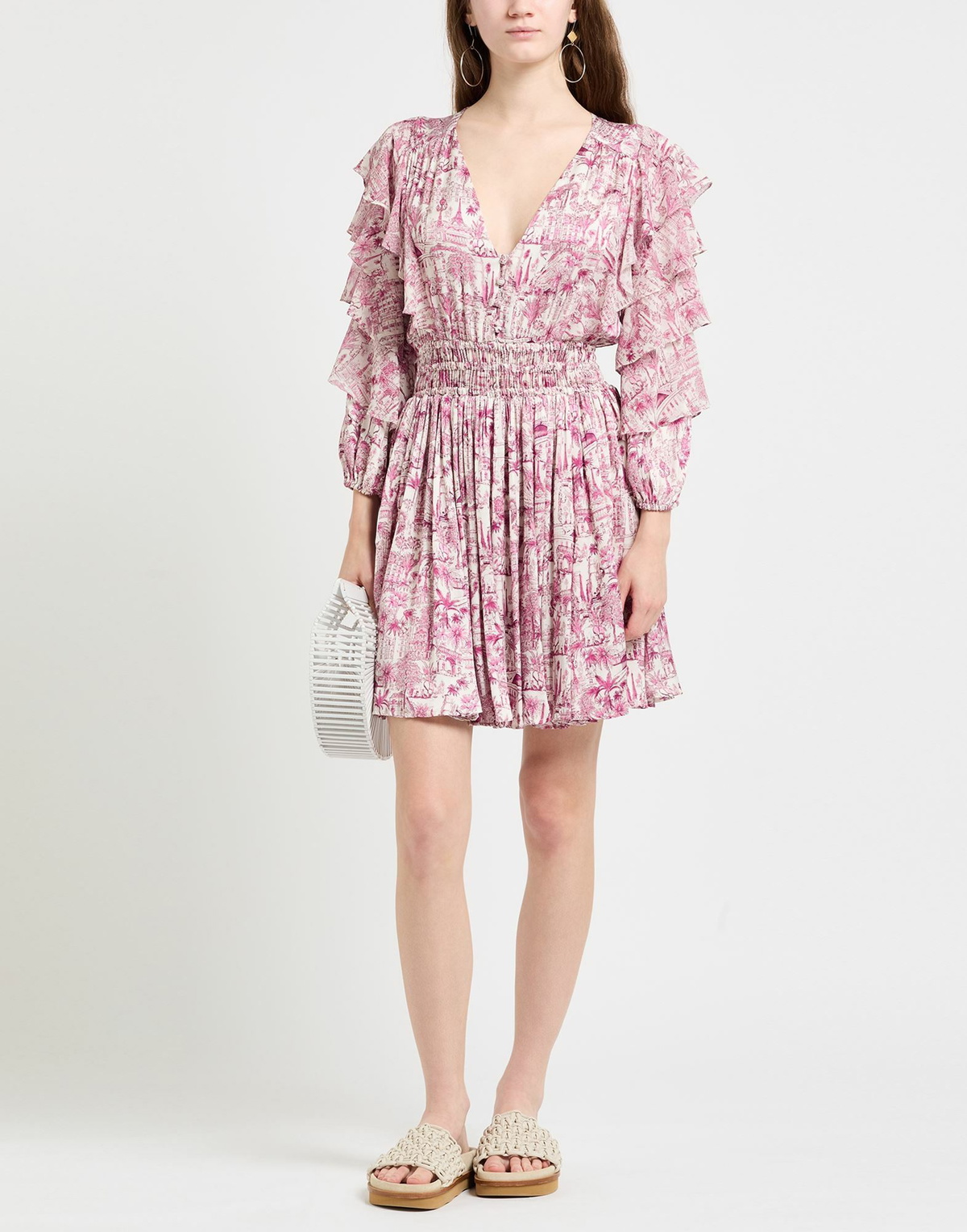 Maje Womens Mini dress Mauve