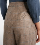 Blazé Milano Glassy checked virgin wool straight pants