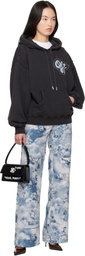 Off-White Black Handdraw Script Over Hoodie