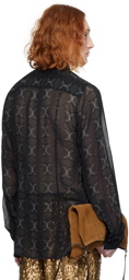 Dries Van Noten Black Carvie Tux Long Sleeve Shirt