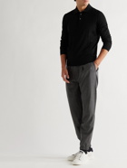 ERMENEGILDO ZEGNA - Cashmere and Silk-Blend Polo Shirt - Black
