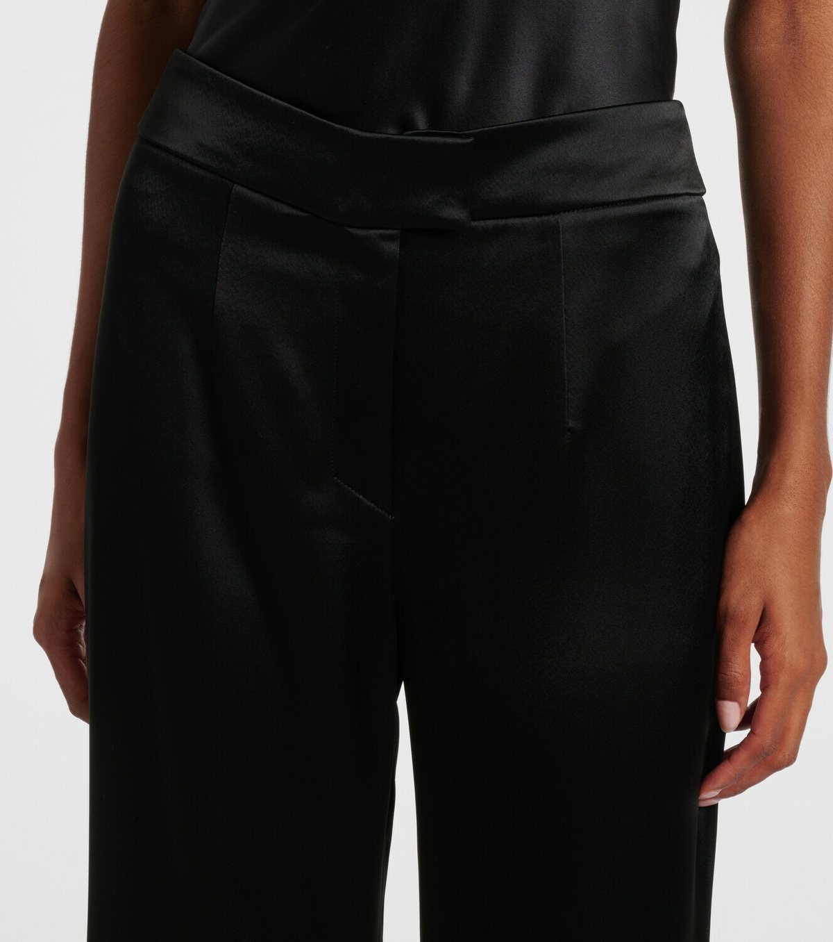Galvan Julianne high-rise satin flared pants
