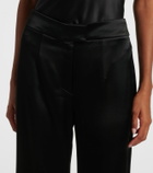 Galvan Julianne high-rise satin flared pants