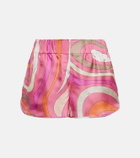 Pucci Printed silk shorts