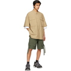 Juun.J Beige Layered Pocket Short Sleeve Shirt