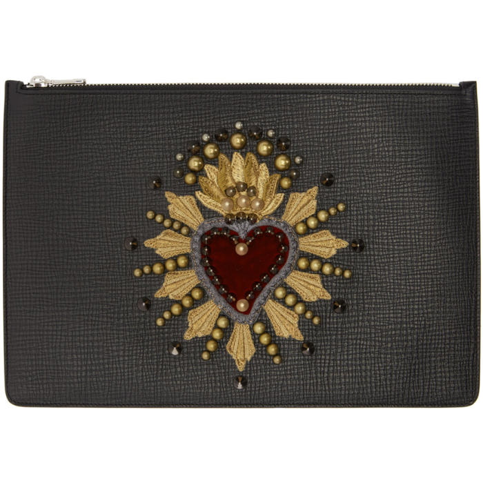 Photo: Dolce and Gabbana Black Patch Pouch 