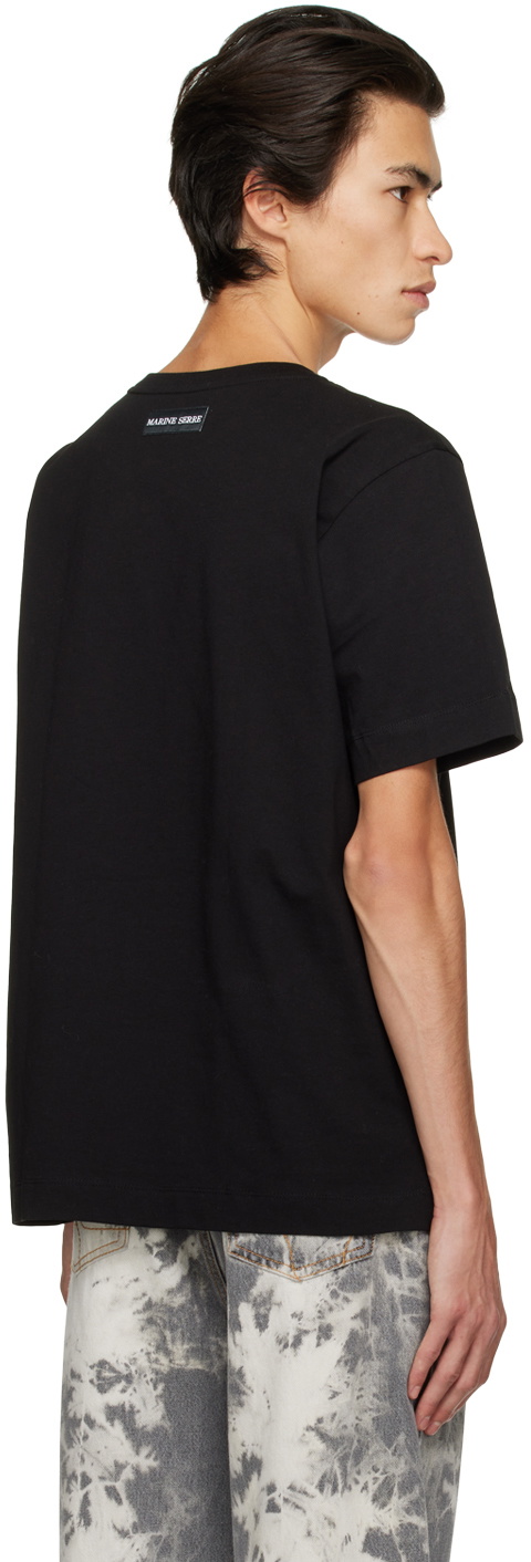 Marine Serre Black Crewneck T-Shirt