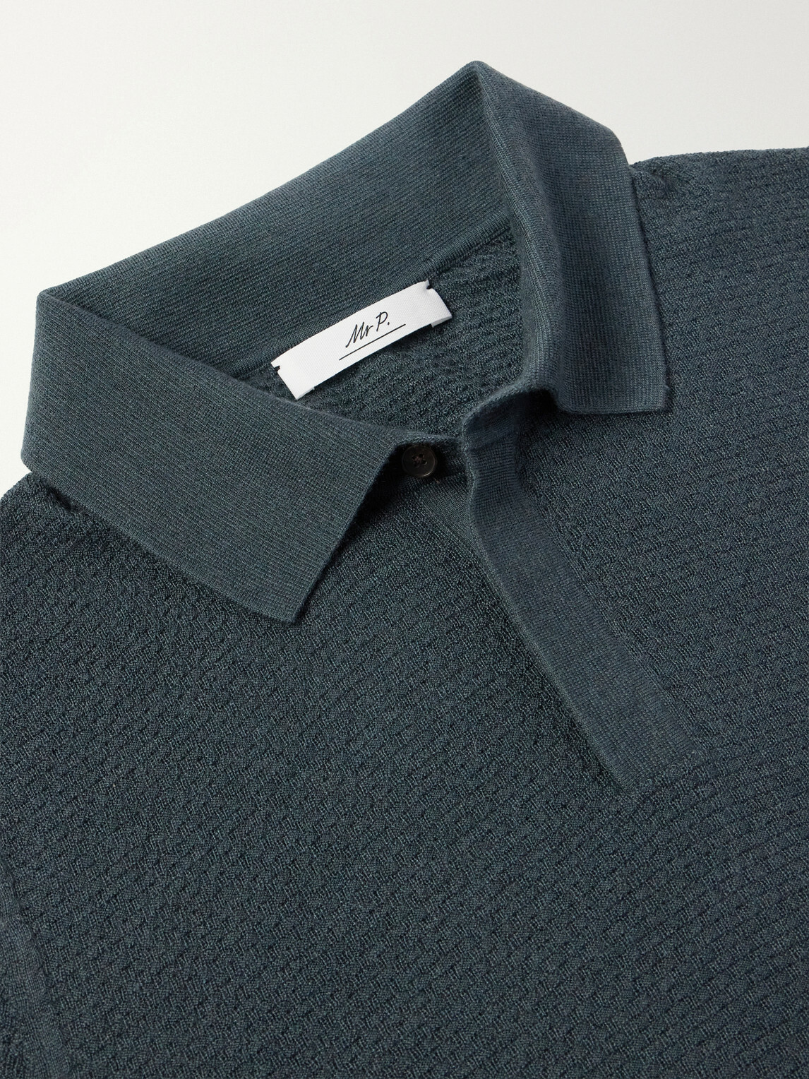 Mr P. - Cashmere and Silk-Blend Polo Sweater - Green