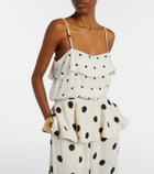 Adriana Degreas Polka-dot crop top