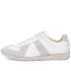 Maison Margiela Men's Painted Sole Replica Sneakers in Off-White