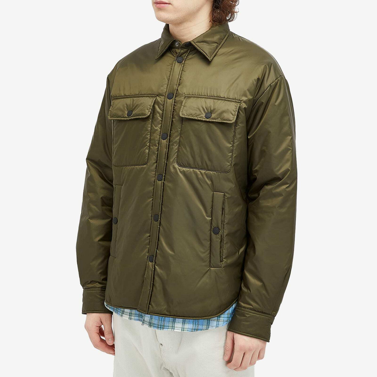 Dsquared2 Men's Light Puffer Shirt in Military Green