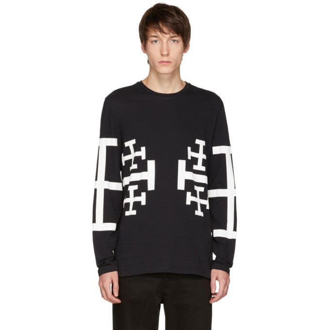 Photo: Neil Barrett Black Long Sleeve Jerusalem Cross T-Shirt