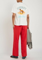 Cherry Los Angeles Palamino Printed Cotton T-shirt White