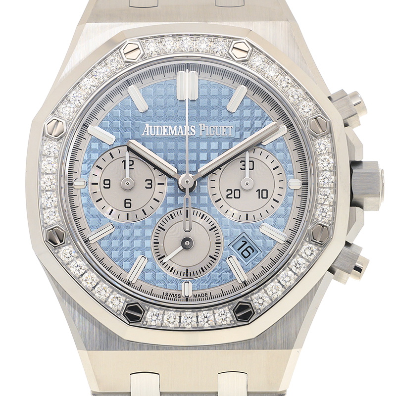 Audemars Piguet Royal Oak Chronograph Automatic Diamond Blue Dial Mens Watch 26715ST.ZZ.1356ST.01