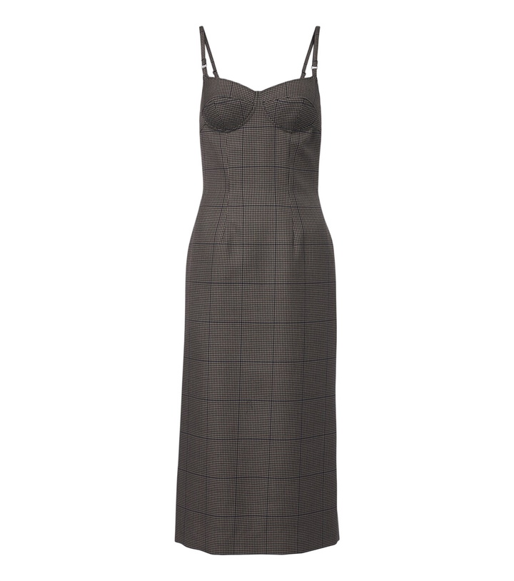 Photo: Mugler Houndstooth wool midi dress