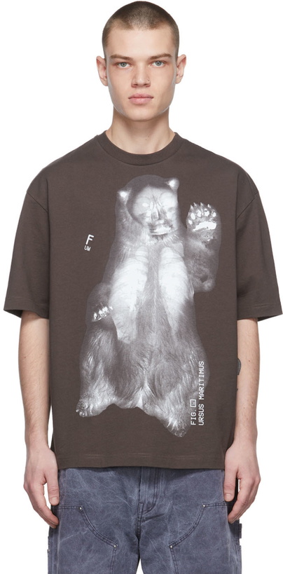 Photo: Acne Studios Brown X-Ray T-Shirt