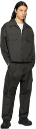 Lownn Gray Plain Cargo Pants