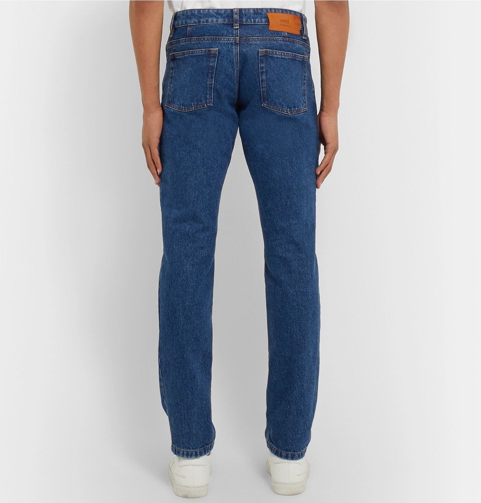 AMI - Slim-Fit Washed Denim Jeans - Blue AMI