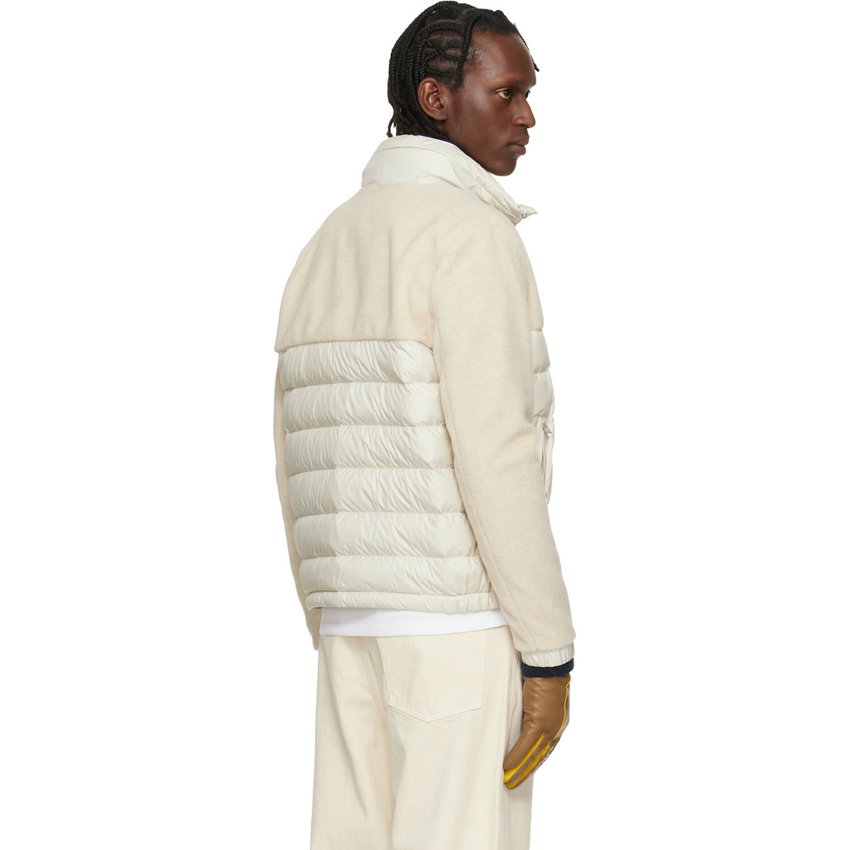 Moncler Beige Mistral Teddy Short Down Jacket
