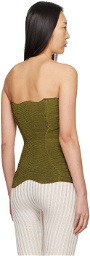 Isa Boulder SSENSE Exclusive Green Curly Tube Top