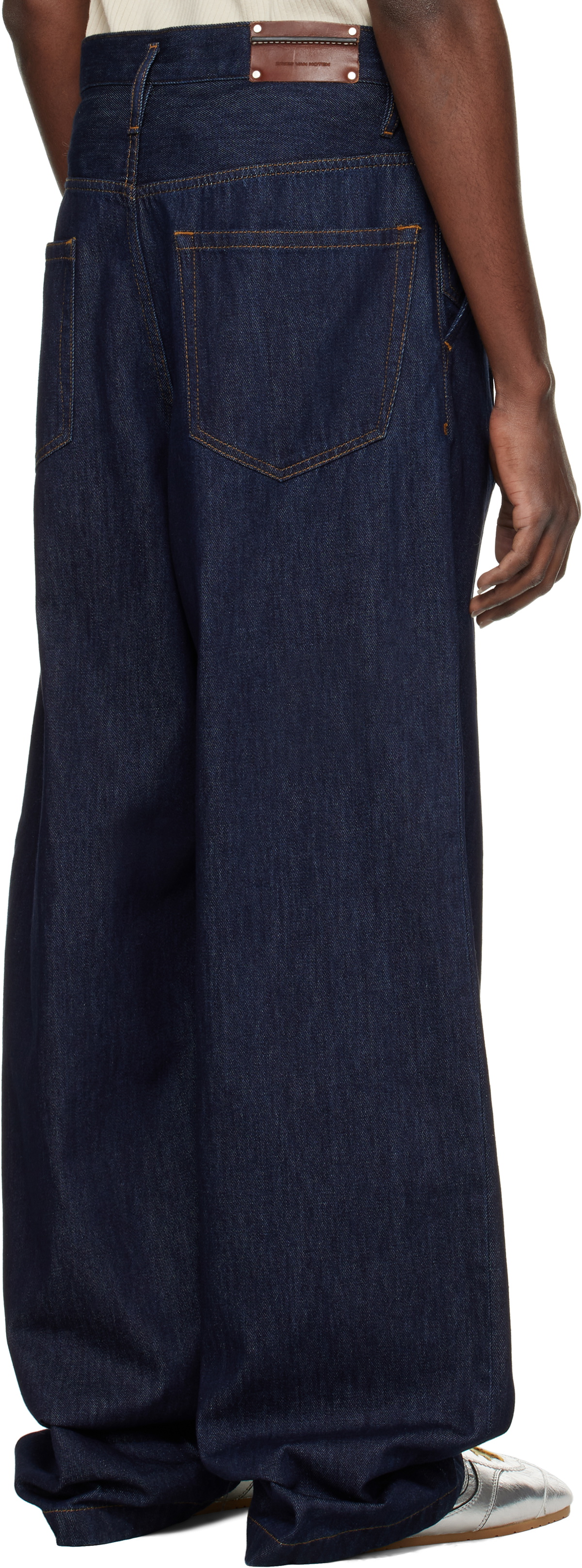 Dries Van Noten Indigo Pleated Jeans Dries Van Noten