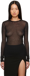 Ann Demeulemeester Black Fiene Long Sleeve T-Shirt