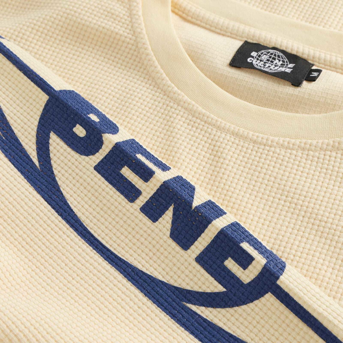 Bene Culture Worldwide Thermal Long Sleeve T-Shirt in Cream
