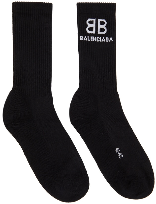 Photo: Balenciaga Black & White Tennis Socks