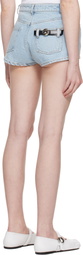 Coperni Blue Disney Crown Denim Shorts