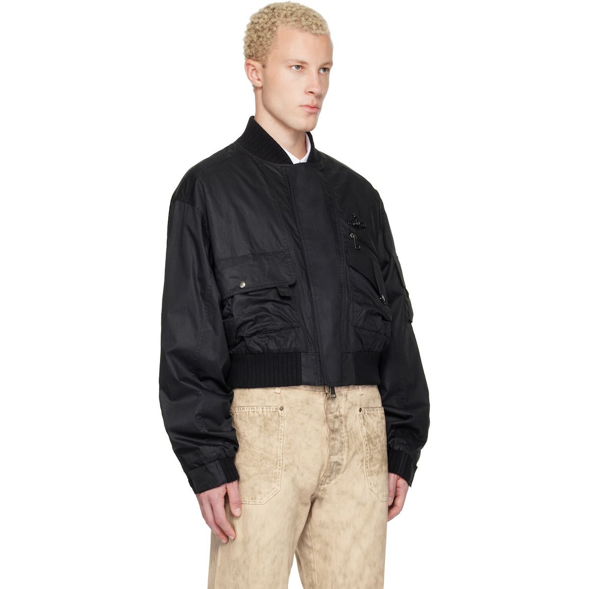 Vivienne Westwood Black Achilles Bomber Jacket Vivienne Westwood