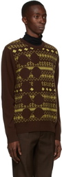Yuki Hashimoto Brown & Yellow Cashmere Warehouse Sweater