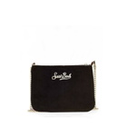 MC2 Saint Barth Parisienne Velvet Cross-body Pouch Bag With All I Want For Christmas Is Saint Barth Embroidery