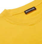 Balenciaga - Oversized Printed Cotton-Jersey T-Shirt - Men - Yellow