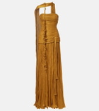 Marmar Halim Peplum ruched gown