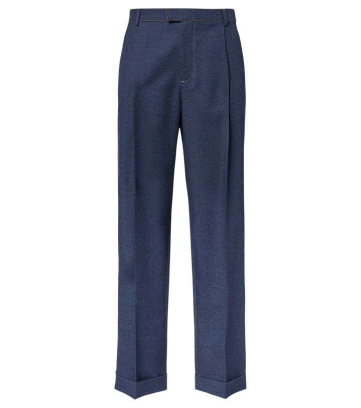 Photo: Bottega Veneta Wool drill wide-leg pants