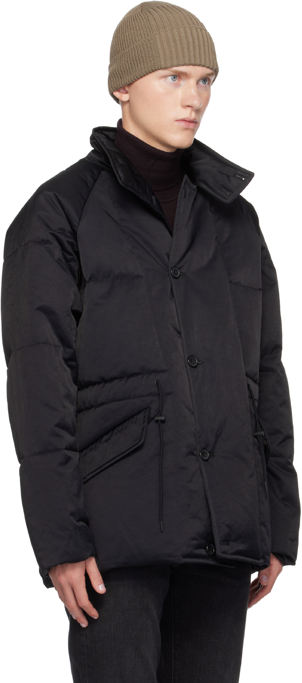 Paul Smith Black Recycled Nylon-Blend Down Coat Paul Smith
