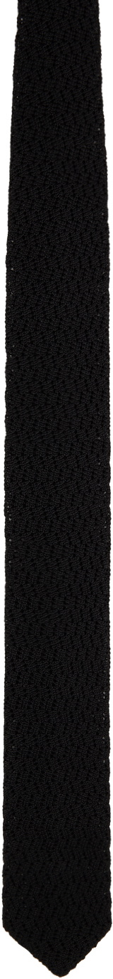 mfpen Black Crochet Tie
