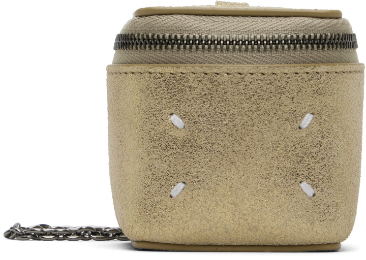 Photo: Maison Margiela Gold Mini Cube Chain Bag