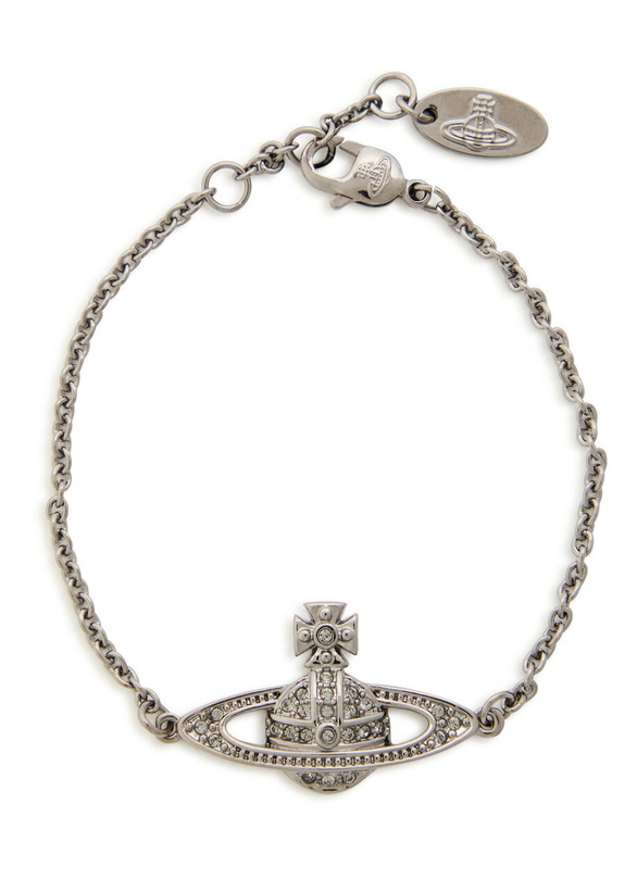 Photo: Vivienne Westwood Mini Bas Relief orb Bracelet - Dark Grey - One Size